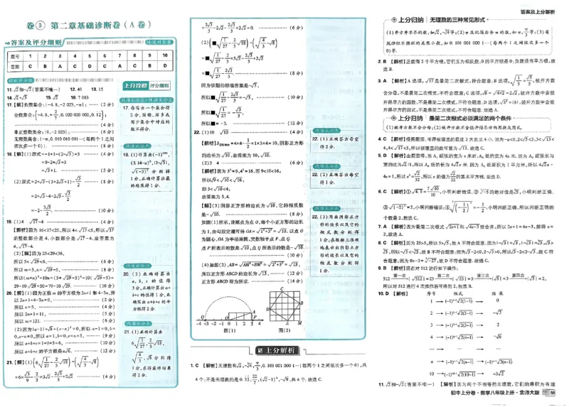 2025《初中上分卷&bull;单元诊断自查》数学8上(BS)答案_1、初中学习资料_24秋试卷_2024秋初中必刷题上分卷九科电子版_数学（人教+北师大）