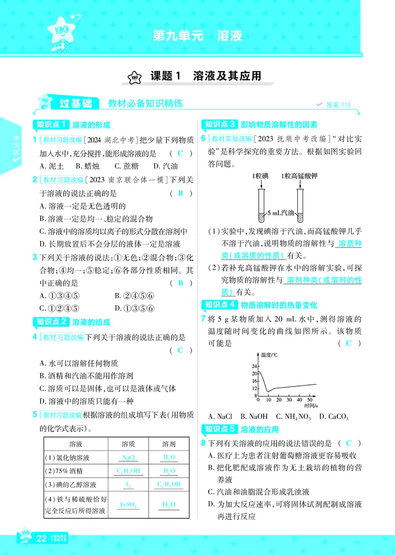 2025《初中化学&bull;一遍过》9下(RJ)教用_1、初中学习资料_24秋试卷_2025春季初中《一遍过》下册_2025《初中化学&bull;一遍过》9下(RJ)_教用