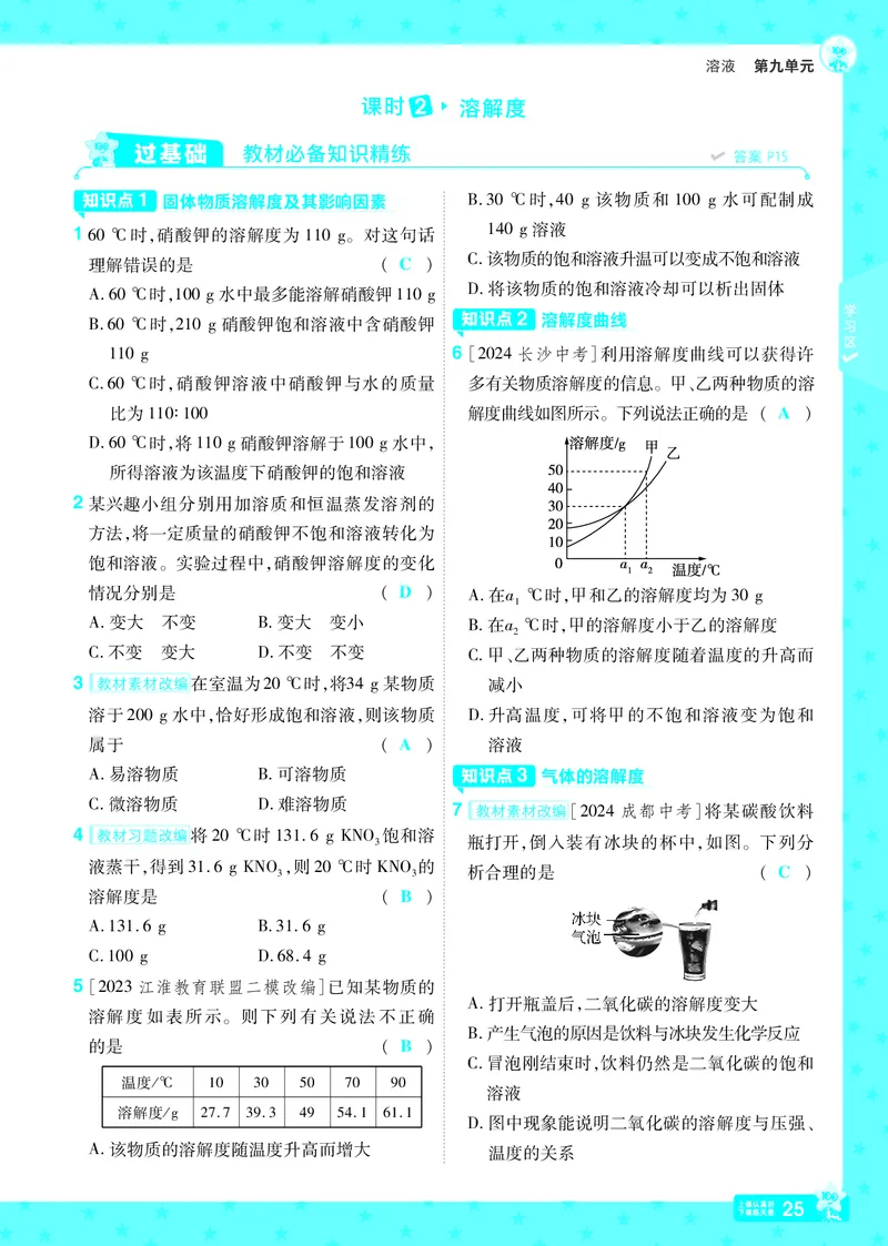 2025《初中化学&bull;一遍过》9下(RJ)教用_1、初中学习资料_24秋试卷_2025春季初中《一遍过》下册_2025《初中化学&bull;一遍过》9下(RJ)_教用