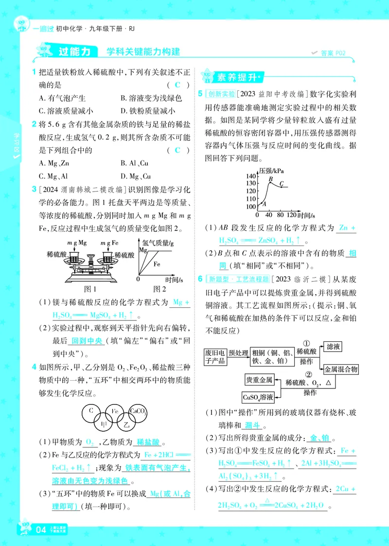 2025《初中化学&bull;一遍过》9下(RJ)教用_1、初中学习资料_24秋试卷_2025春季初中《一遍过》下册_2025《初中化学&bull;一遍过》9下(RJ)_教用