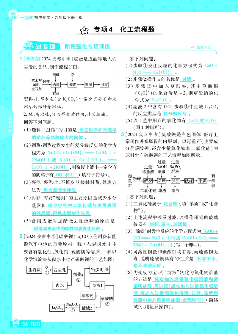 2025《初中化学&bull;一遍过》9下(RJ)教用_1、初中学习资料_24秋试卷_2025春季初中《一遍过》下册_2025《初中化学&bull;一遍过》9下(RJ)_教用