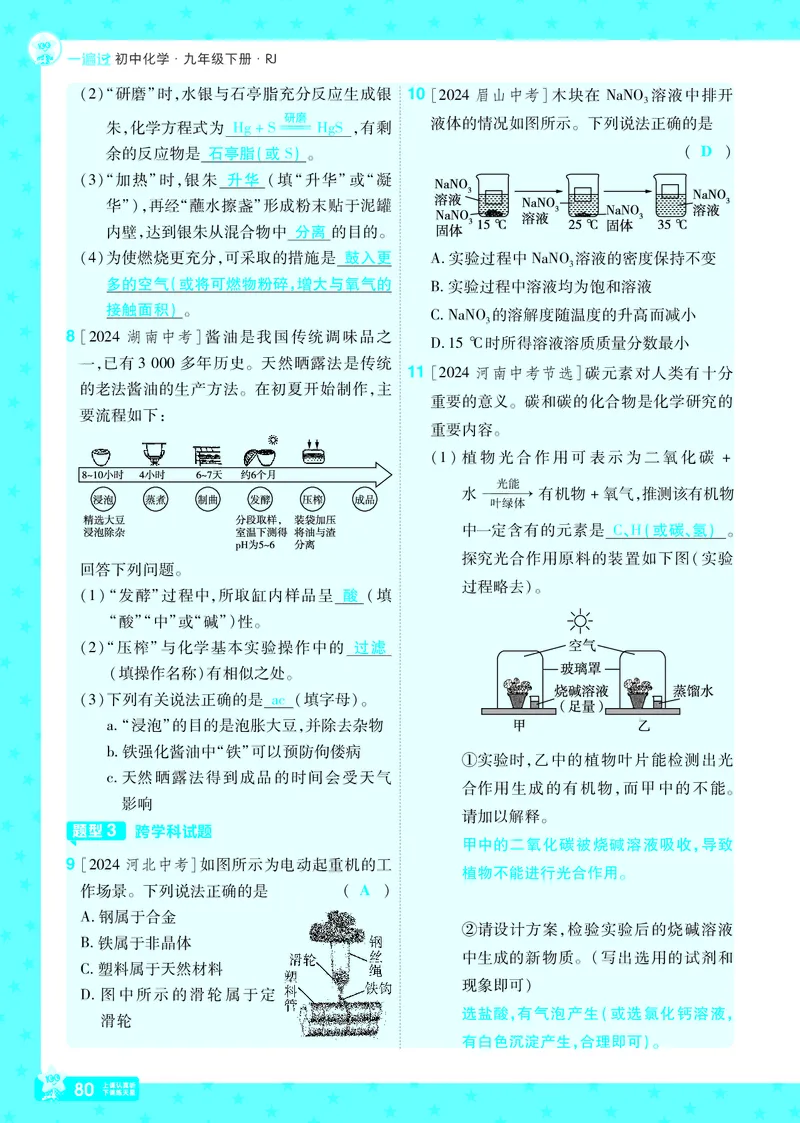 2025《初中化学&bull;一遍过》9下(RJ)教用_1、初中学习资料_24秋试卷_2025春季初中《一遍过》下册_2025《初中化学&bull;一遍过》9下(RJ)_教用