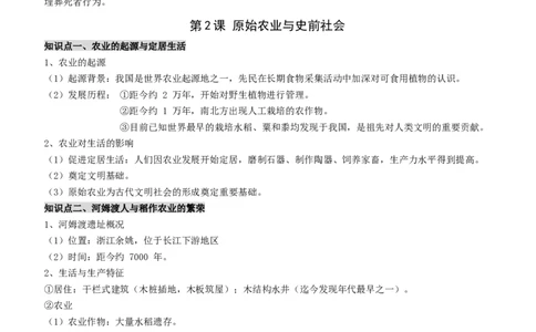 2024年统编版七年级（上册）历史知识点提纲_1、初中学习资料_4-7、历史_4-7-1、初一历史上册_24秋七上_2024年统编版七年级（上册）历史知识点提纲