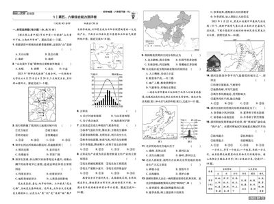 2025《初中地理&bull;一遍过》八下(人教)单元卷_1、初中学习资料_24秋试卷_2025春季初中《一遍过》下册_2025初中《一遍过》生物地理8年级下册