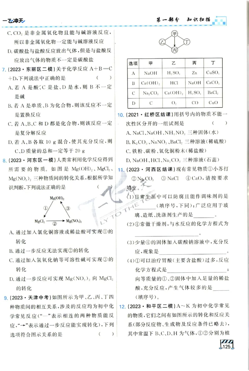 2025《一飞冲天-中考专项》化学_1、初中学习资料_24秋试卷_《一飞冲天-中考专项》_一飞冲天-中考专项（2025版）