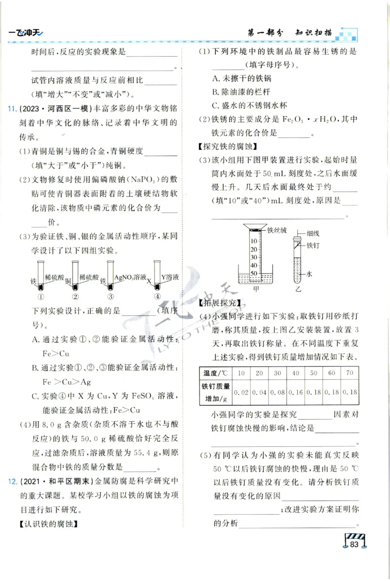 2025《一飞冲天-中考专项》化学_1、初中学习资料_24秋试卷_《一飞冲天-中考专项》_一飞冲天-中考专项（2025版）