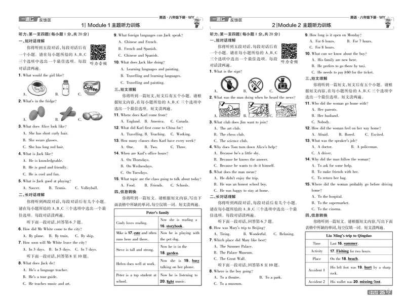 2025版一遍过英语外研版8年级下册单元卷_1、初中学习资料_24秋试卷_2025春季初中《一遍过》下册_2025版一遍过英语外研版_2025版一遍过英语外研版8年级下册