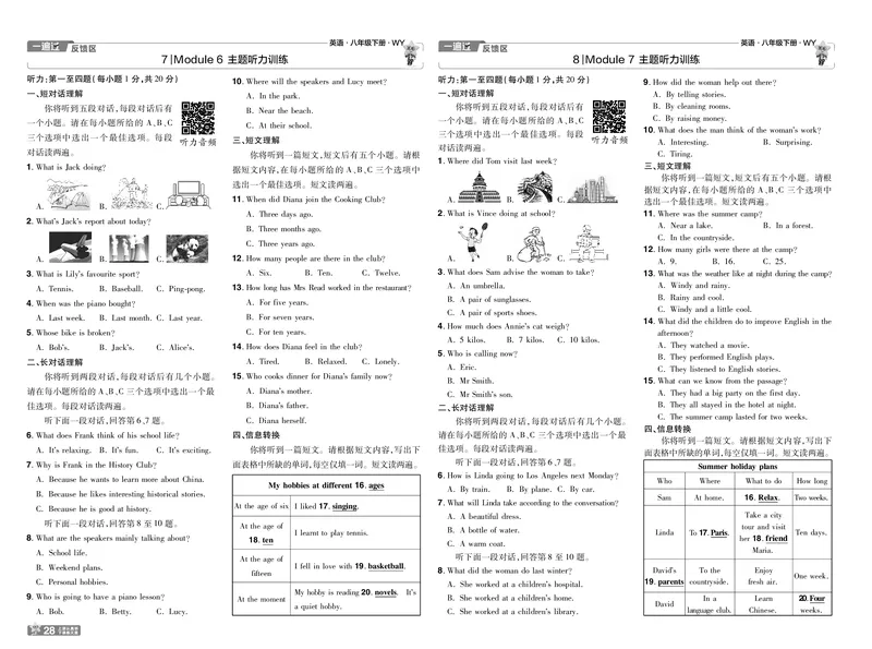 2025版一遍过英语外研版8年级下册单元卷_1、初中学习资料_24秋试卷_2025春季初中《一遍过》下册_2025版一遍过英语外研版_2025版一遍过英语外研版8年级下册