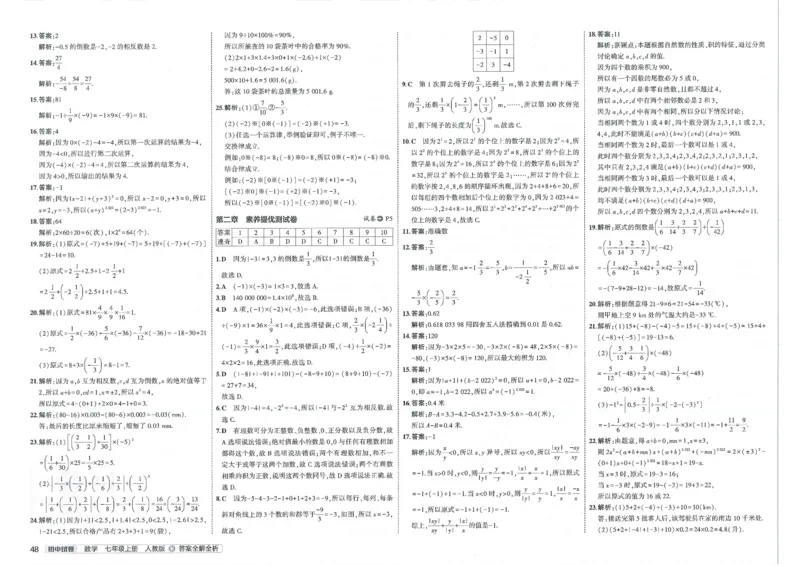 2025《53初中试卷》数学7上(人教版)_1、初中学习资料_24秋试卷_202553系列初中789年级上册《53初中试卷》大全套_2025《53初中试卷》7年级上册七科