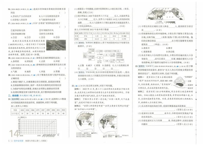 2025《53全优卷》地理7上(RJ)_1、初中学习资料_24秋试卷_（41205）期末冲刺2025《53全优卷》小四门7上(人教)_2025《53全优卷》地理7上(RJ)