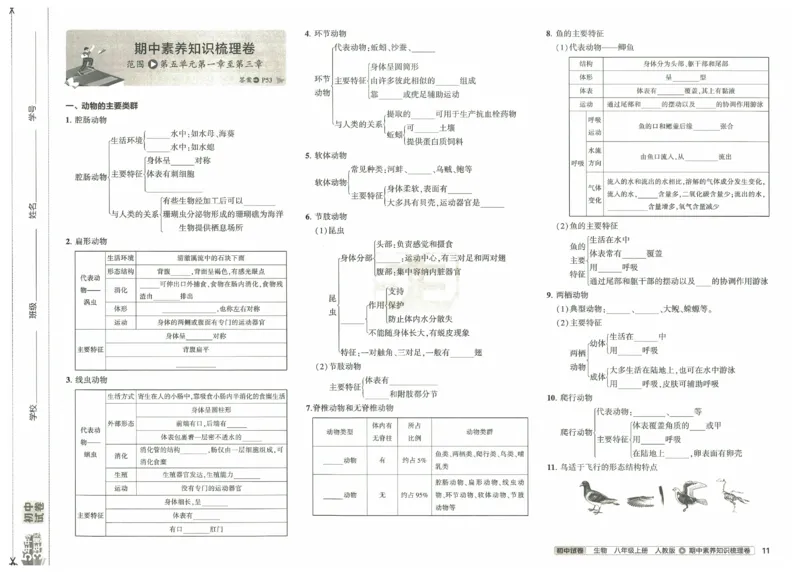 2025《53初中试卷》生物8上(人教版)_1、初中学习资料_24秋试卷_202553系列初中789年级上册《53初中试卷》大全套_2025《53初中试卷》8年级上册八科