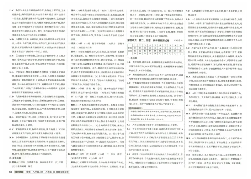 2025《53初中试卷》生物8上(人教版)_1、初中学习资料_24秋试卷_202553系列初中789年级上册《53初中试卷》大全套_2025《53初中试卷》8年级上册八科