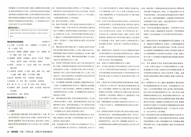 2025《53初中试卷》生物8上(人教版)_1、初中学习资料_24秋试卷_202553系列初中789年级上册《53初中试卷》大全套_2025《53初中试卷》8年级上册八科