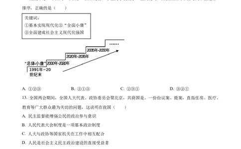 2023年江苏省连云港市中考道德与法治真题（原卷版）_1、初中学习资料_2024秋改版_七上最新版道德课件_中考真题_江苏
