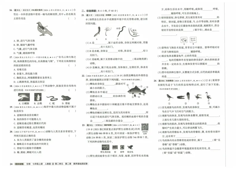 2025《53初中试卷》生物7上(人教版)_1、初中学习资料_24秋试卷_202553系列初中789年级上册《53初中试卷》大全套_2025《53初中试卷》7年级上册七科