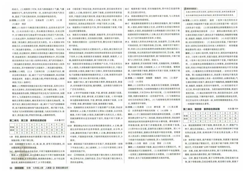 2025《53初中试卷》生物7上(人教版)_1、初中学习资料_24秋试卷_202553系列初中789年级上册《53初中试卷》大全套_2025《53初中试卷》7年级上册七科