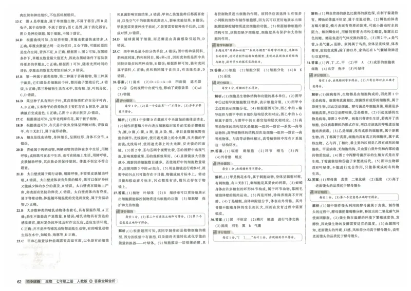 2025《53初中试卷》生物7上(人教版)_1、初中学习资料_24秋试卷_202553系列初中789年级上册《53初中试卷》大全套_2025《53初中试卷》7年级上册七科