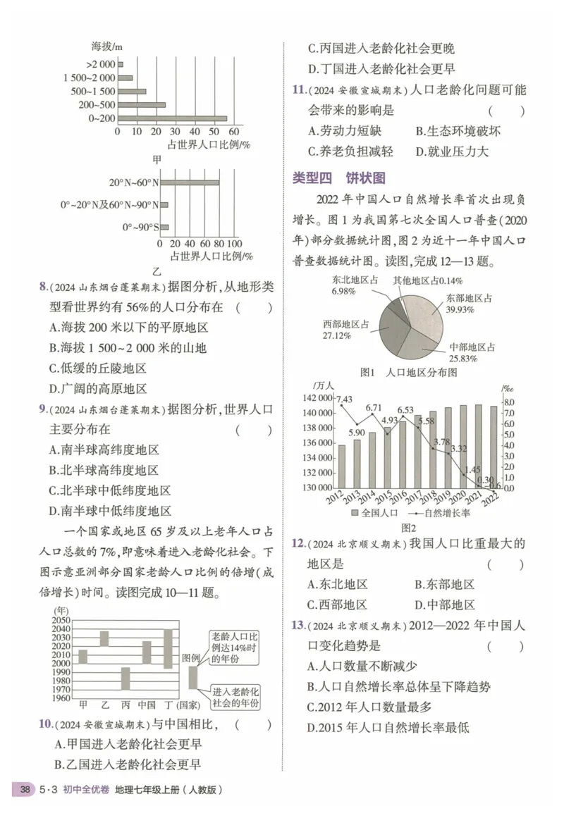 2025《53全优卷&bull;集训卷》地理7上(RJ)_1、初中学习资料_24秋试卷_（41205）期末冲刺2025《53全优卷》小四门7上(人教)_2025《53全优卷》地理7上(RJ)