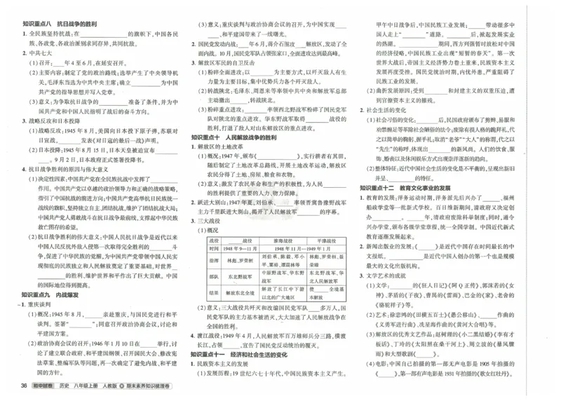 2025《53初中试卷》历史8上(人教版)_1、初中学习资料_24秋试卷_202553系列初中789年级上册《53初中试卷》大全套_2025《53初中试卷》8年级上册八科