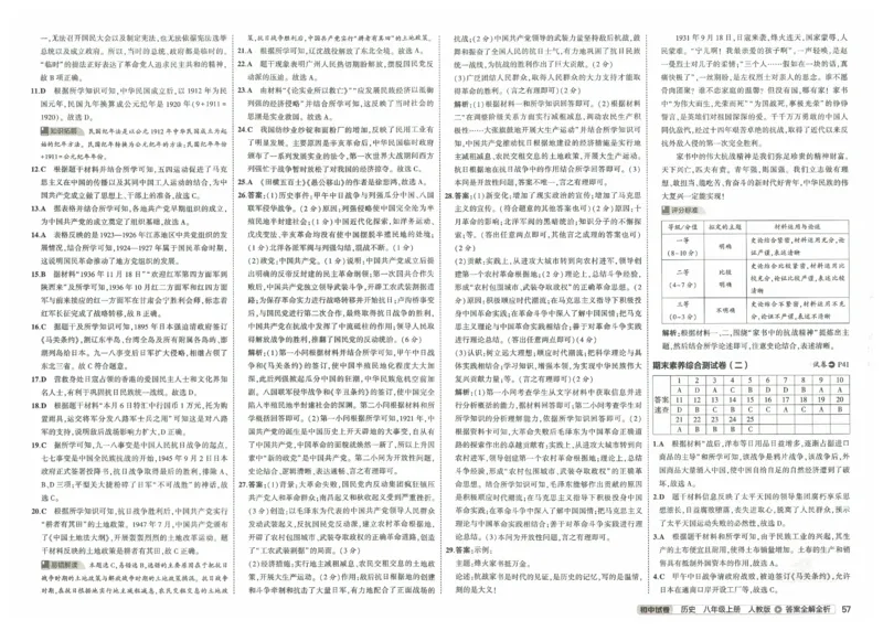 2025《53初中试卷》历史8上(人教版)_1、初中学习资料_24秋试卷_202553系列初中789年级上册《53初中试卷》大全套_2025《53初中试卷》8年级上册八科