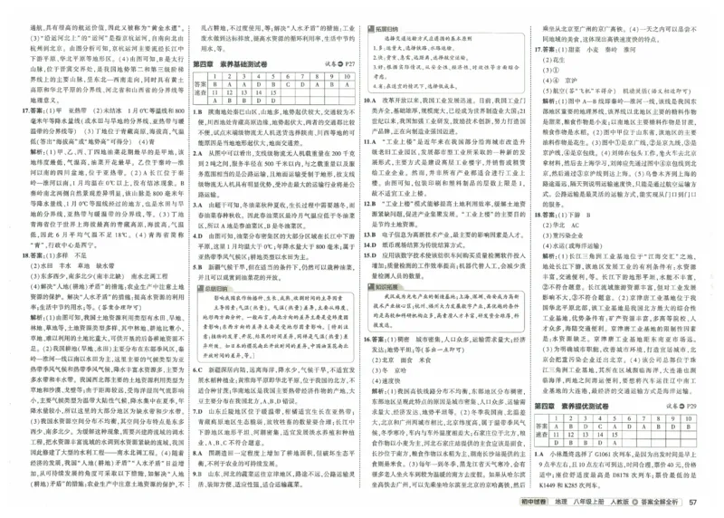 2025《53初中试卷》地理8上(人教版)_1、初中学习资料_24秋试卷_202553系列初中789年级上册《53初中试卷》大全套_2025《53初中试卷》8年级上册八科