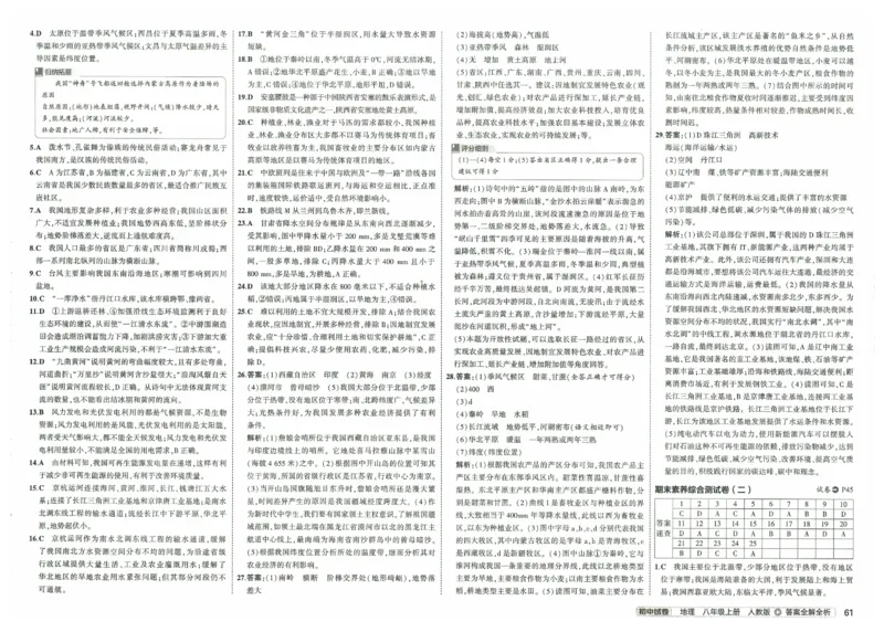2025《53初中试卷》地理8上(人教版)_1、初中学习资料_24秋试卷_202553系列初中789年级上册《53初中试卷》大全套_2025《53初中试卷》8年级上册八科