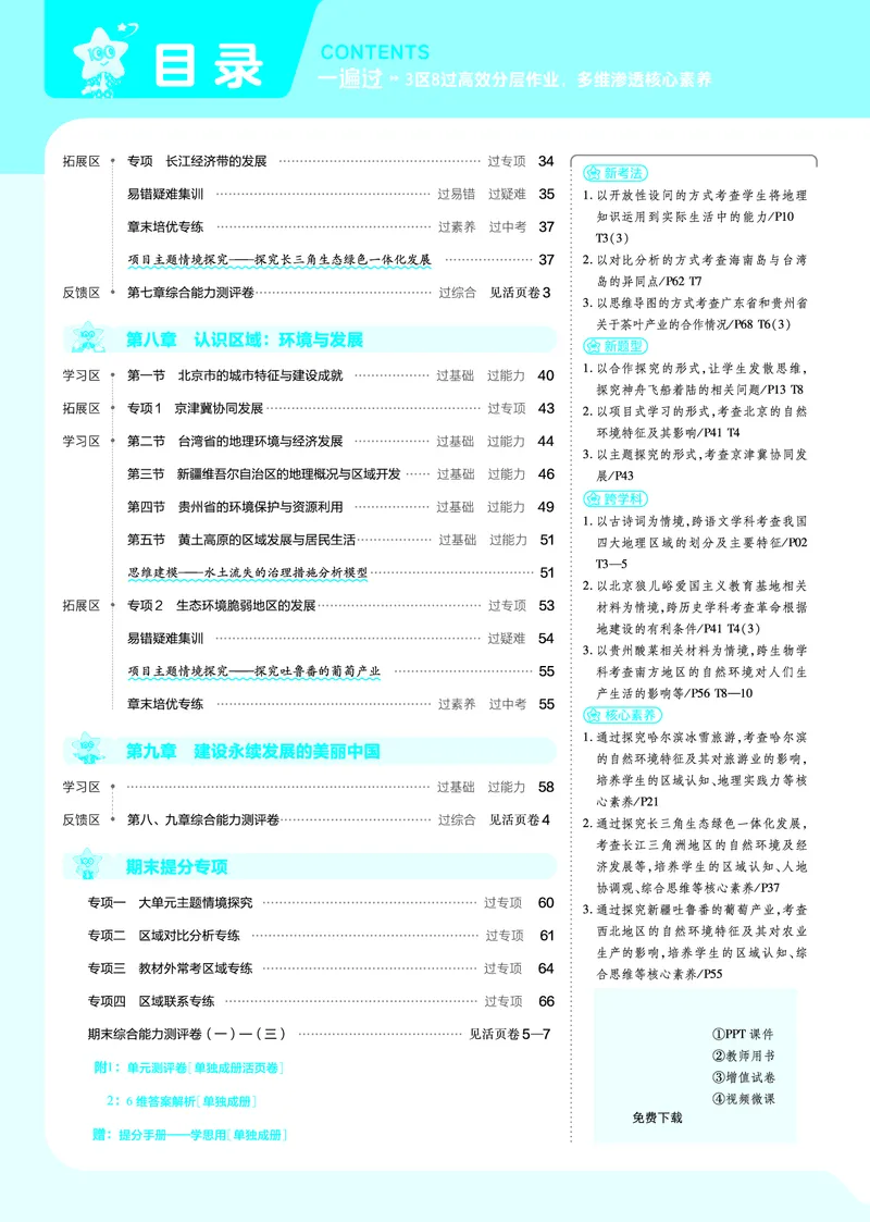 2025《初中地理&bull;一遍过》八下(湘教)_1、初中学习资料_24秋试卷_2025春季初中《一遍过》下册_2025初中《一遍过》生物地理8年级下册