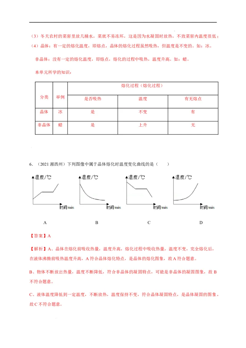 3.2熔化和凝固（解析版）_1、初中学习资料_4-4、物理_4-4-3、初二物理上册_2023更新_5人教物理试卷8上同步练习新