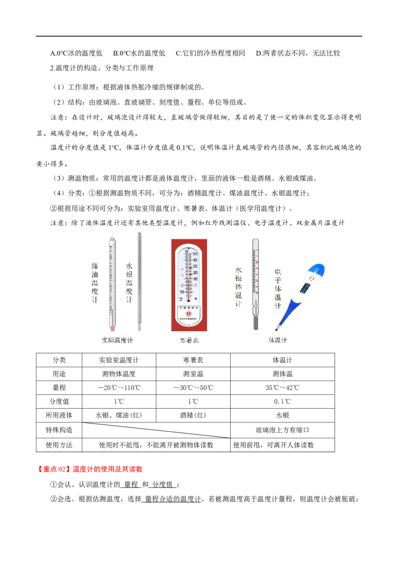 3.1温度-2020-2021学年八年级物理上册同步课堂帮帮帮（人教版）(15144519)_1、初中学习资料_4-4、物理_4-4-3、初二物理上册_2023更新_八年级物理上册同步课堂练习帮帮帮（精品推荐）