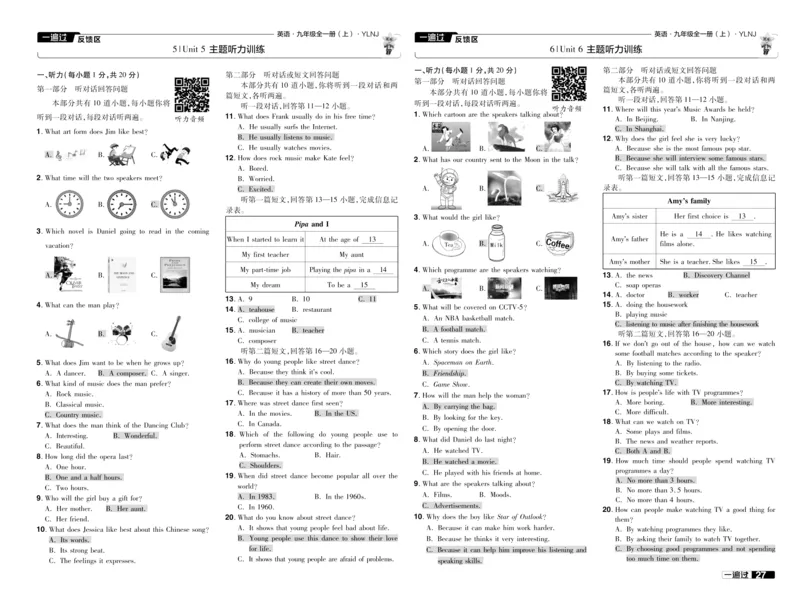 2025版一遍过英语译林版9年级全册单元卷答案_1、初中学习资料_24秋试卷_2025春季初中《一遍过》下册_2025版一遍过英语译林版_2025版一遍过英语译林版9年级全册