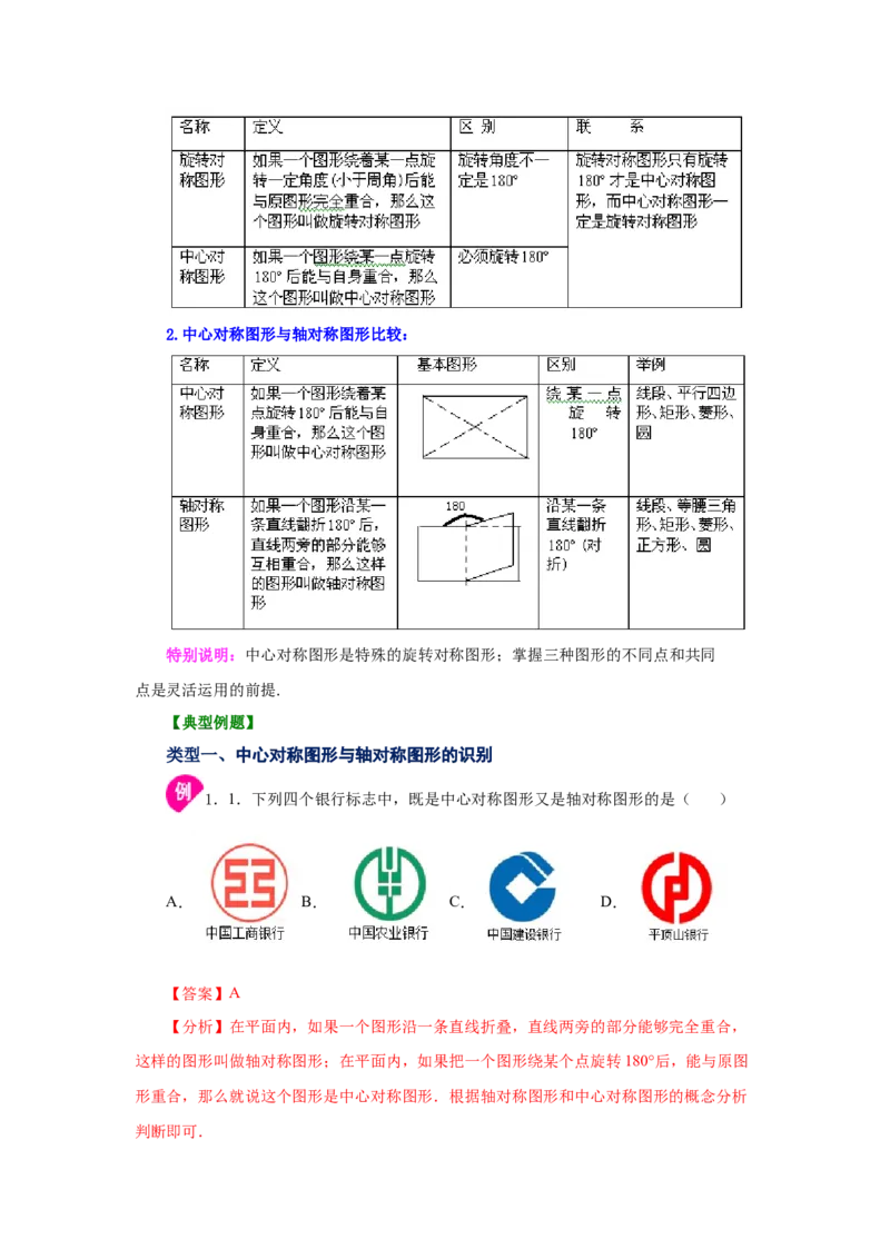 23.4中心对称（知识讲解）（人教版）_1、初中学习资料_4-2、数学_4-2-5、初三数学上册_人教数学九年级上课时练习（243份）_同步练习（第2套含答案）（共36份）