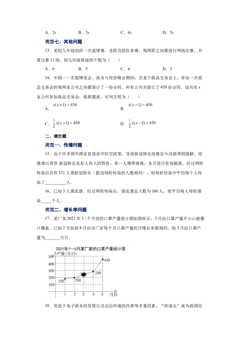 21.19实际问题与一元二次方程（基础篇）（人教版）_1、初中学习资料_4-2、数学_4-2-5、初三数学上册_人教数学九年级上课时练习（243份）_同步练习（第2套含答案）（共36份）