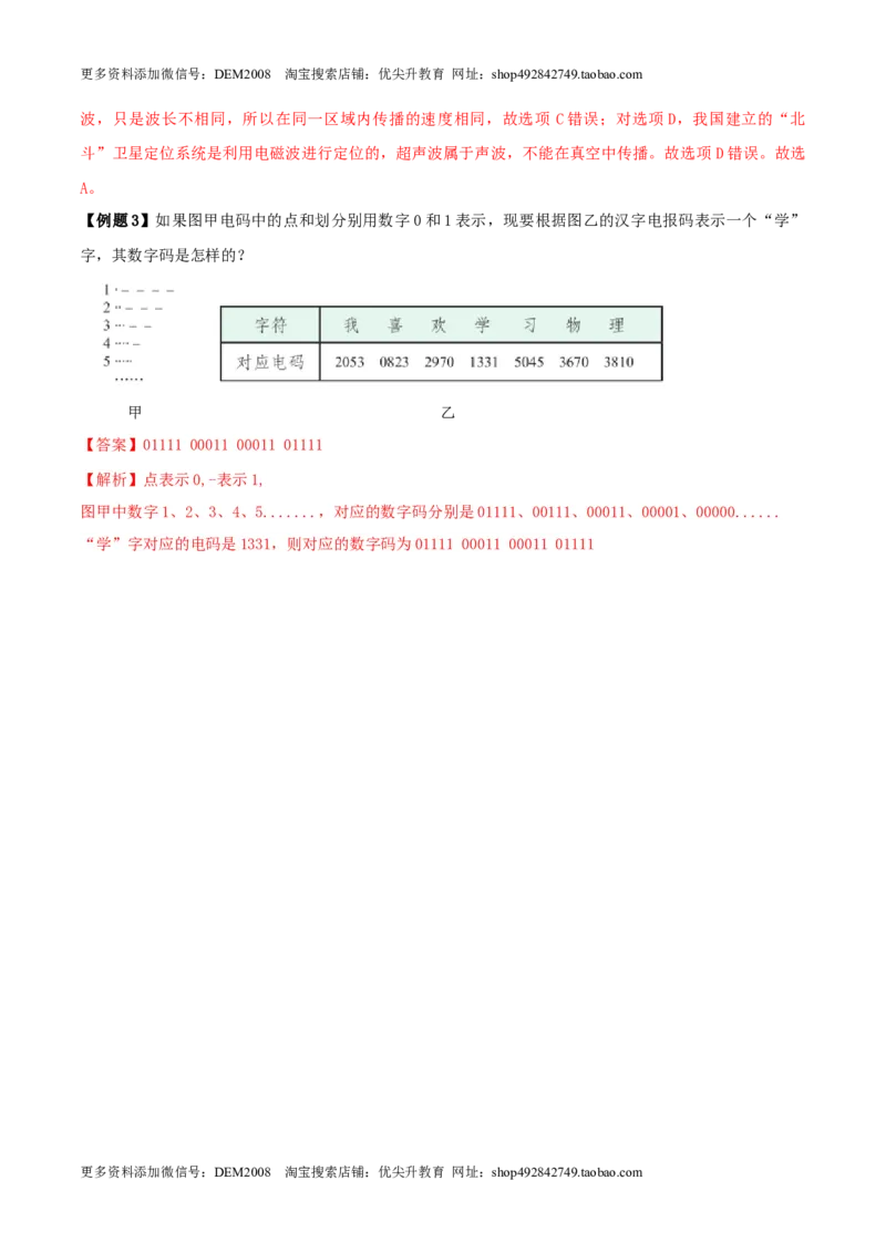 21.5《信息的传递》单元复习方案（解析版）_1、初中学习资料_4-4、物理_4-4-5、初三物理全册_人教版物理九年级全一册课时练习（090份）_课时练习第1套