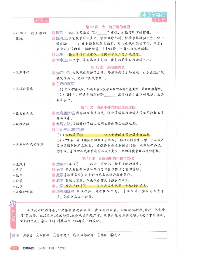 53-初中同步-7上-历史人教版全解版_1、初中学习资料_24秋试卷_2025版《53&bull;初中同步》上册全科