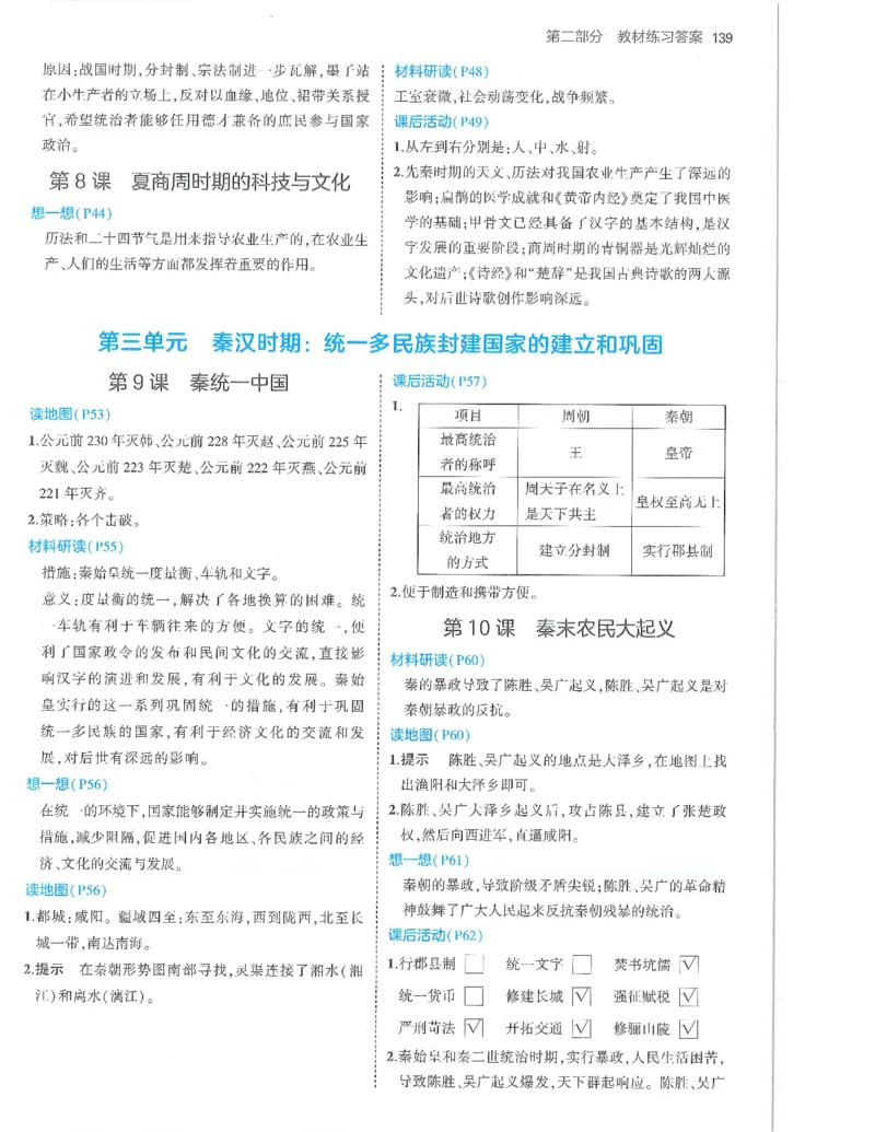 53-初中同步-7上-历史人教版答案_1、初中学习资料_24秋试卷_2025版《53&bull;初中同步》上册全科