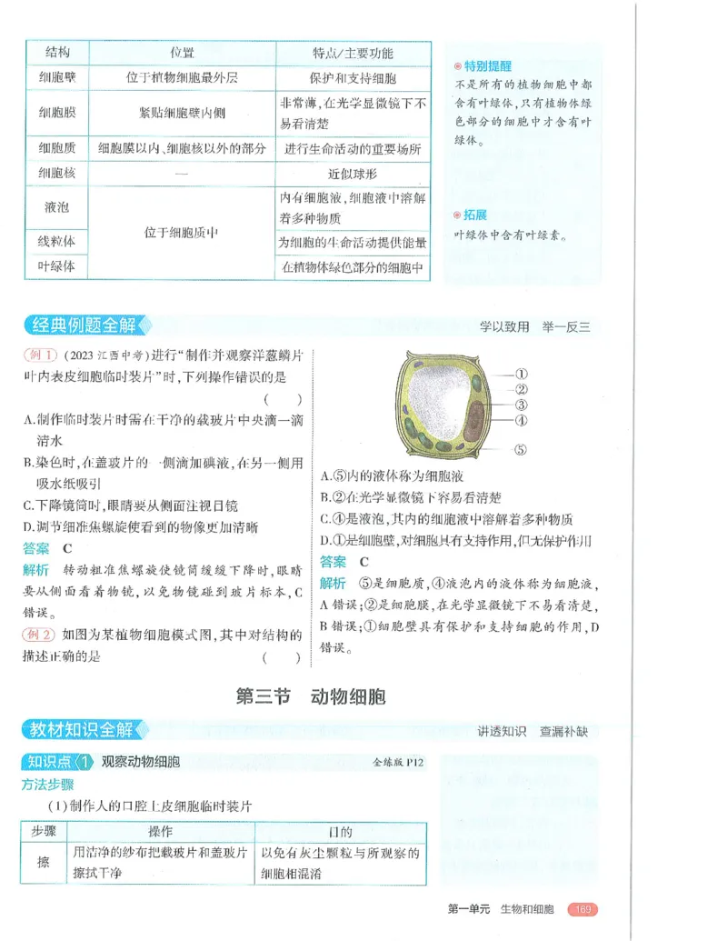 53-初中同步-7上-生物人教版全解版_1、初中学习资料_24秋试卷_2025版《53&bull;初中同步》上册全科