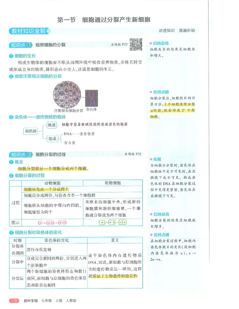 53-初中同步-7上-生物人教版全解版_1、初中学习资料_24秋试卷_2025版《53&bull;初中同步》上册全科