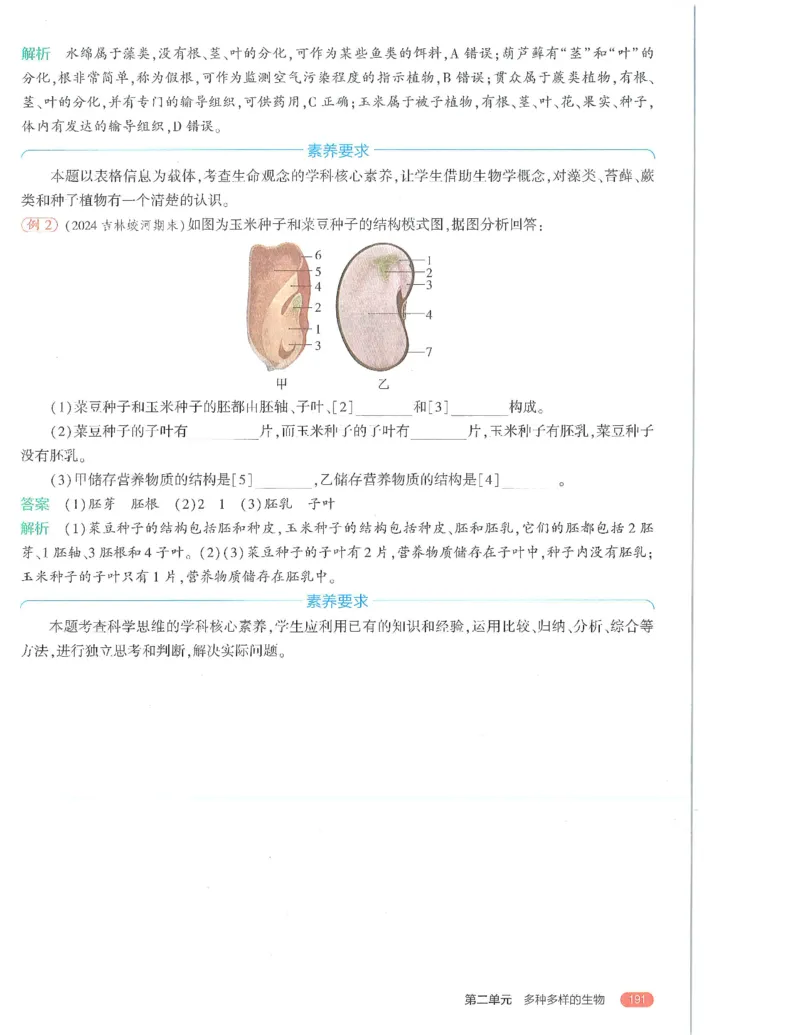 53-初中同步-7上-生物人教版全解版_1、初中学习资料_24秋试卷_2025版《53&bull;初中同步》上册全科