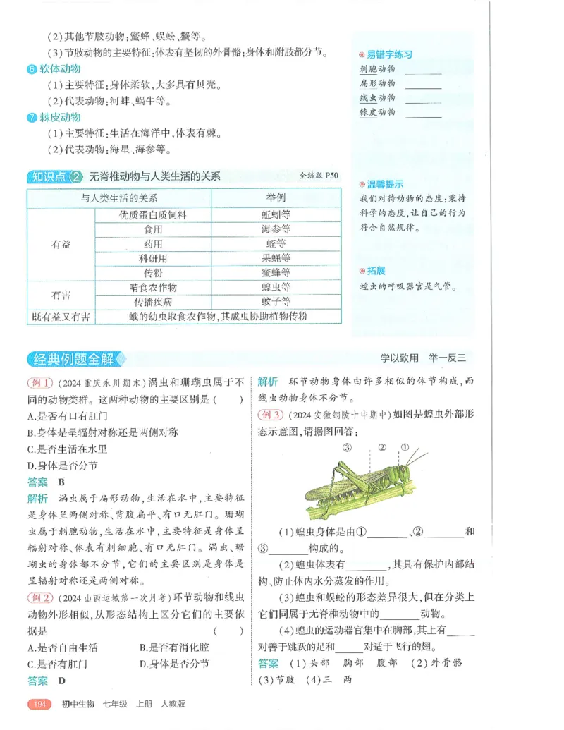53-初中同步-7上-生物人教版全解版_1、初中学习资料_24秋试卷_2025版《53&bull;初中同步》上册全科