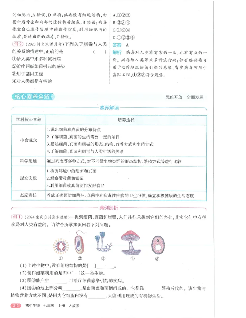 53-初中同步-7上-生物人教版全解版_1、初中学习资料_24秋试卷_2025版《53&bull;初中同步》上册全科
