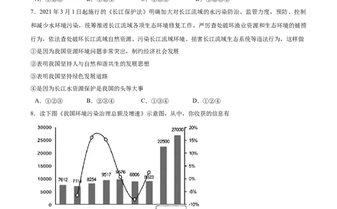 6.1正视发展挑战-2021-2022学年九年级道德与法治上册随堂练（部编版）（原卷版）_1、初中学习资料_4-9、政治_4-9-5、初三道法上册_1.道法9上同步练习（32份）