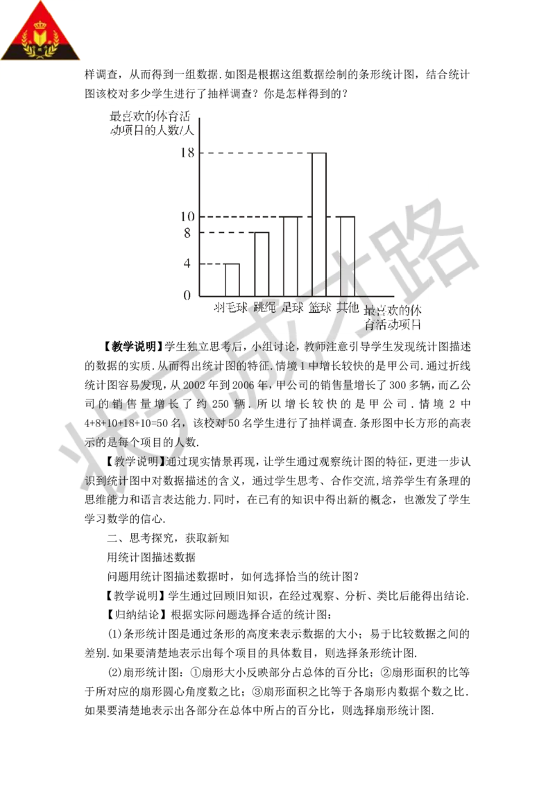 5.3用统计图描述数据_1、初中学习资料_2024秋改版_七上数学最新版课件_沪科版七上课课件_沪7数上教案_第5章数据的收集与整理