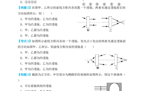 5.1透镜（知识点+例题）(原卷版)_1、初中学习资料_4-4、物理_4-4-3、初二物理上册_人教版物理八年级上课时练习（104份）_课时练习第1套53