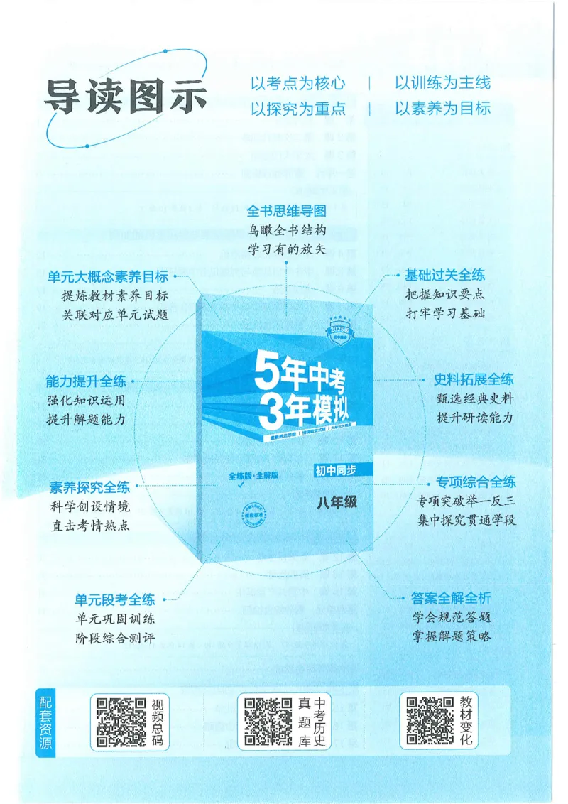 53-初中同步-8上-历史人教版全练版_1、初中学习资料_24秋试卷_2025版《53&bull;初中同步》上册全科