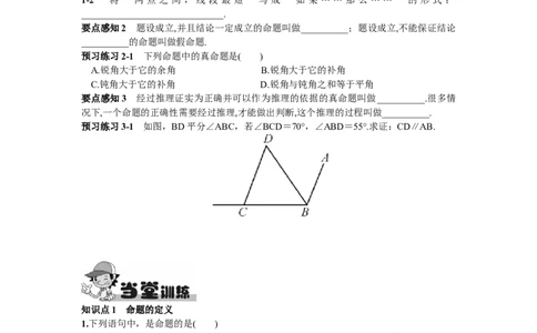 5.3.2命题、定理、证明_1、初中学习资料_4-2、数学_4-2-2、初一数学下册_人教数学七年级下课时练习（148份）_同步练习（第2套含答案）（共34份）_第5章相交线与平行线