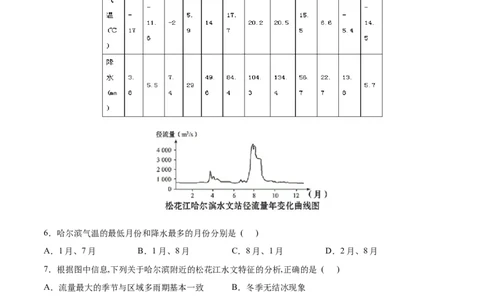 6.2.1东北三省&mdash;&mdash;自然概况-2021-2022学年八年级地理下册课后培优练（人教版）（原卷版）_1、初中学习资料_4-8、地理_4-8-4、初二地理下册_1.地理8下同步练习（16份）