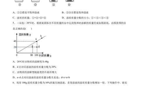 9.3溶液的浓度（人教版）（原卷版）_1、初中学习资料_4-5、化学_4-5-5、初三化学下册_人教化学九年级下课时练习（072份）_九年级化学下册同步课时轻松过（人教版）