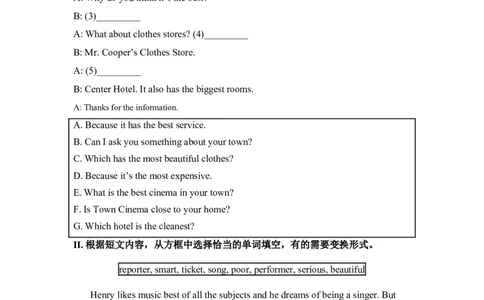 SectionB3a-SelfCheck_1、初中学习资料_4-3、英语_4-3-3、初二英语上册_2023更新_同步练习2_八年级上Unit4What'sthebestmovietheater同步练习（4课时）