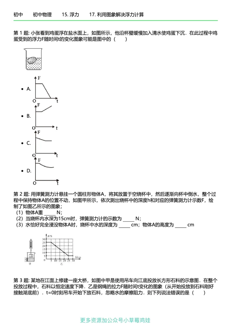 8年级物理下册终版_1、初中学习资料_24秋试卷_（41121）2024初中物理《终极练习》8-9年级配套习题