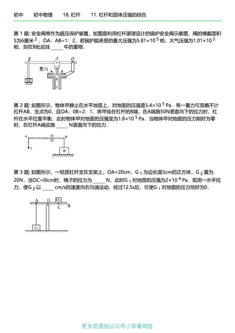 8年级物理下册终版_1、初中学习资料_24秋试卷_（41121）2024初中物理《终极练习》8-9年级配套习题